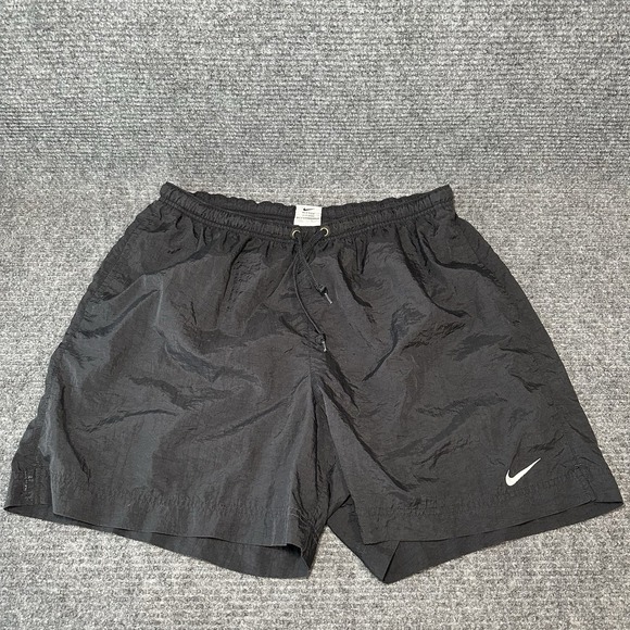 Nike Pants - Vintage 90s Nike Striped Shorts in Black/ White Nike Check Size XL 16-18
